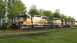 An Iowa, Chicago and Eastern Railroad train in Illinois