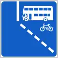 Sign F 361Start of Offside With-Flow Bus Lane