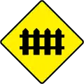 W 121Level Crossing With No Flashing Red Signals