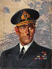 Painting of Mountbatten in uniform