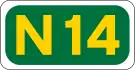 N14 road shield}}