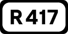 R417 road shield}}