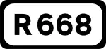 R668 road shield}}