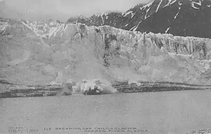 Childs Glacier calving, ca. 1913