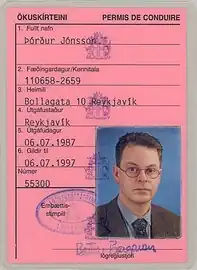 A 1981 series driving licence.