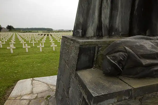 Fréour's sculpture in the Saint-Charles de Potyze French military  cemetery.