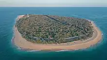 Drone footage of Ilha do Fogo, Zambezia, showing the island's solar plant.