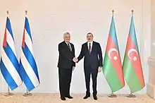 Diaz-Canel and President of Azerbaijan Ilham Aliyev