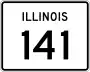 Illinois Route 141 marker