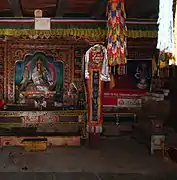 Inside the Bön Gompa of Ringmo