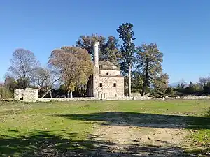 Distant view of the mosque from the west.