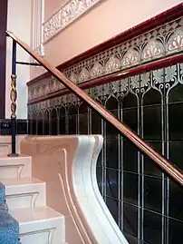 Tiles in the hallway of Allée de la Robertsau no. 56 in Strasbourg, France, designed by Frantz Lütke and Heinrich Backes (1902)