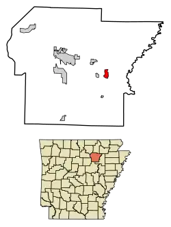 Location of Newark in Independence County, Arkansas.