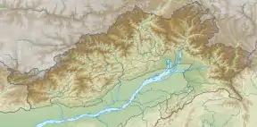 Location of Ganga Lake in Arunachal Pradesh