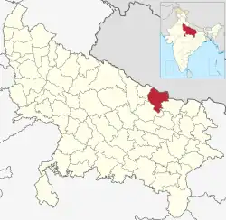 Location of Balrampur in Uttar Pradesh