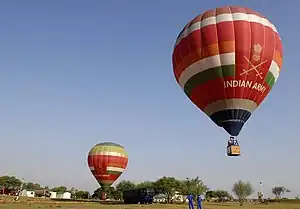 Hot air balloons manufactured at OEF Hazratpur