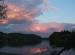 Boat launch at sunset