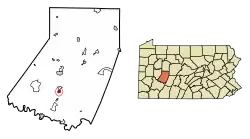 Location in Indiana County, Pennsylvania