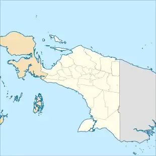 Location of Lake Sentani in West Papua