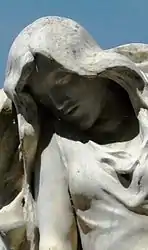 Close-up of sculpture on the grave of Jean Antoine Injalbert in Béziers. Photograph courtesy Brigitte Hamey.