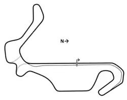 The track layout of Inje Speedium, Gangwon-do, Republic of Korea.