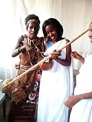 Burundi. Umuduri musical bow.