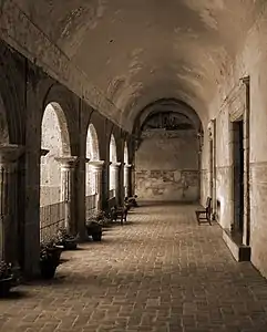 Interior view of Yuriria Convent.