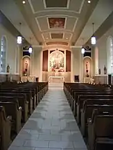 View up the nave to the sanctuary