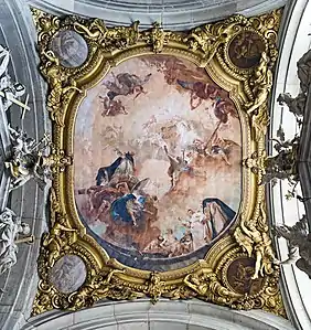 Ceiling of church of Santi Giovanni e Paolo in Venice, by Piazzetta (1727)