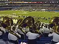 WMU band cheers Broncos from the stands.