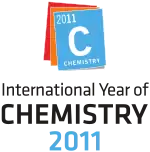 A red square behind an orange square, which is behind a blue square that says "2011 C Chemistry" on it. Under this, there are the words "International Year of Chemistry 2011".