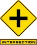 This Intersection sign appears above the clue box where the teams must join