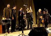 Inti-Illimani Nuevo (New) performing on 26 February 2007 (left to right): Christián González, César Jara, Manuel Merino and Marcelo Coulón.