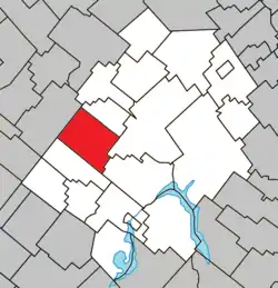 Location within Les Appalaches RCM.