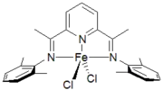 Catalysts supported by tridentate diiminopyridine ligand.