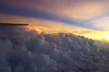 Aerial view of storm clouds