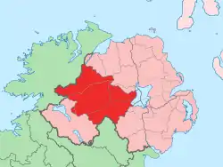 Location of County Tyrone