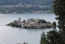 Orta San Giulio in the Province of Novara was the location of Sam Ryder's postcard.