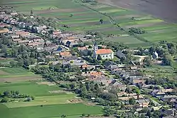 Aerial view of the village