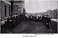 Planting the ivy and laying the class ivy stone on Ivy Day at Hathorn Hall, ca. 1895