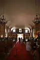 View of the church nave from the main altar