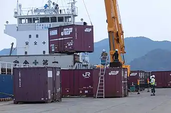 12-foot (3.66 m) the 19D-type container used by JR Freight in Japan