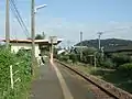 A view of the platforms and tracks.