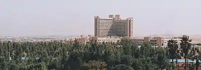 King Abdullah University Hospital as seen from Al Ramtha.