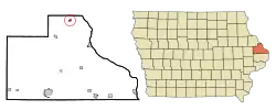 Location of St. Donatus, Iowa