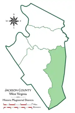 Location of Washington District in Jackson County