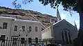 Jacob's ladder visible behind the church