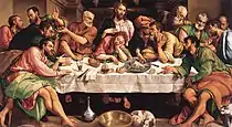 The Last Supper by Jacopo Bassano, c. 1546