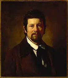 self-portrait of Jacque Amans dated 1845