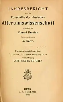 Title page for Jg. 1920, Bd. 183 of the journal